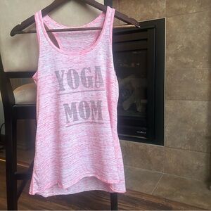 ELEVATE Pink Yoga Mom Tank Top. Size Small